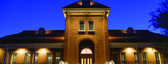 Photo of Old Main building. Photo of Old Main building.